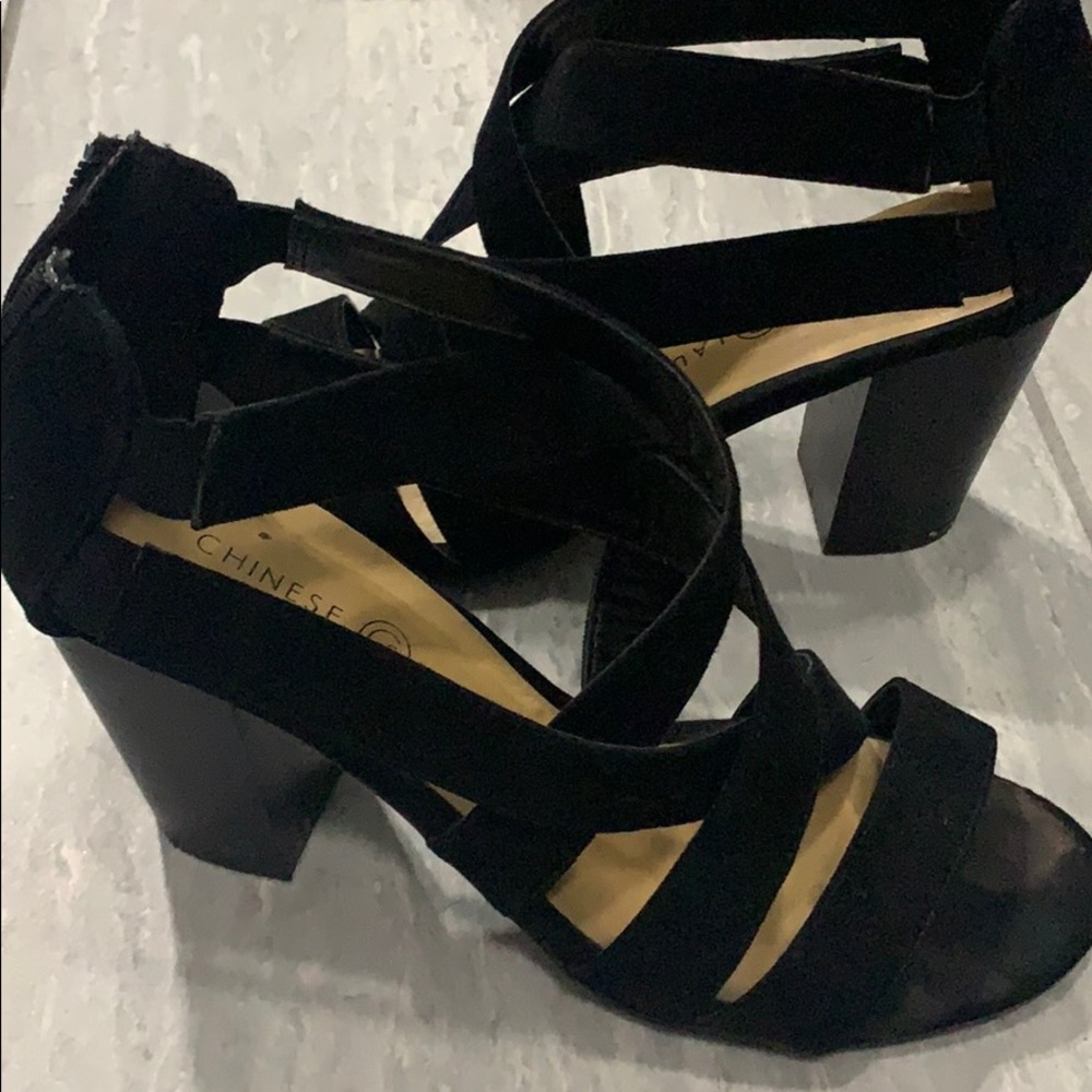 Black strapy heels - EVERYTHING MUST SELL TODAY